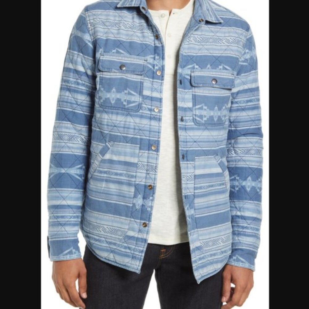 Treasure & Bond‎ reversible shirt jacket XXL indigo blue Southwestern quilted